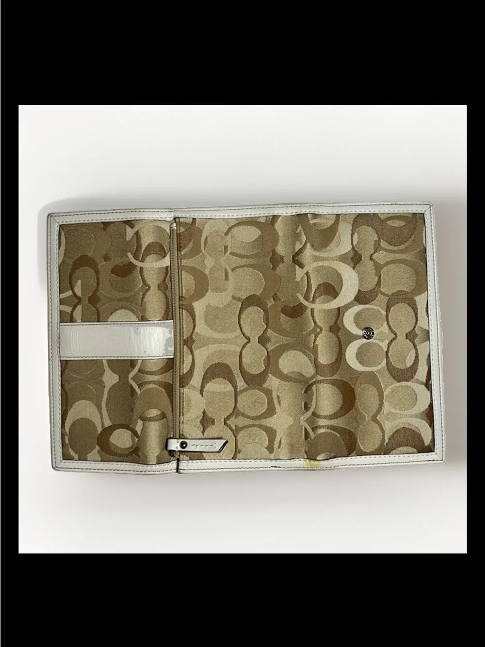Coach Madeline Satchel,Wallet,Wristlet Set-Khaki Optic Print, White Leather 2007